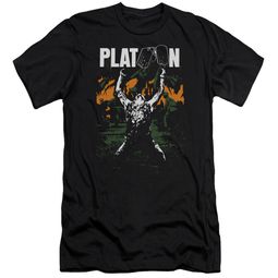 Platoon Slim Fit Shirt Graphic Black T-Shirt