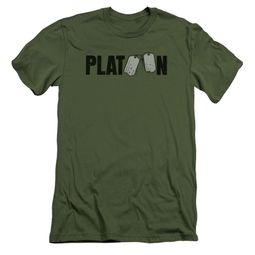Platoon Slim Fit Shirt Logo Military Green T-Shirt