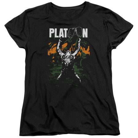 Platoon Womens Shirt Graphic Black T-Shirt