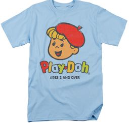 Play-Doh Ages 3 and Up Adult T-shirt - Light Blue