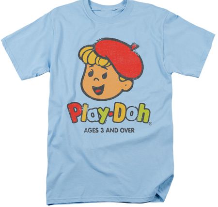 Play-Doh Ages 3 and Up Adult T-shirt - Light Blue