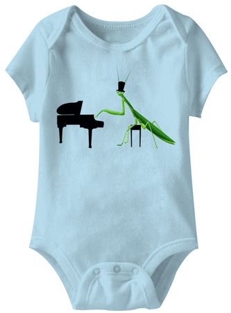 Playin Mantis Funny Baby Romper Light Blue Infant Babies Creeper