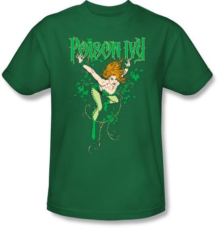 Poison Ivy T-shirt - Poison Ivy DC Comics Adult Kelly Green Tee