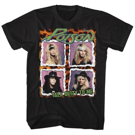 Poison Shirt Talk Dirty To Me Black T-Shirt