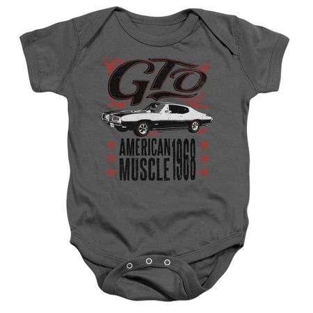 Pontiac Baby Romper 68 GTO Charcoal Infant Babies Creeper