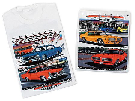 Pontiac GTO Prowlin Tigers Classic Car T-shirt Tee Shirt