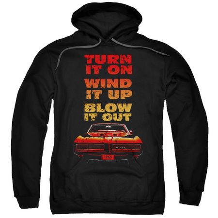 Pontiac Hoodie Blow It Out GTO Black Sweatshirt Hoody