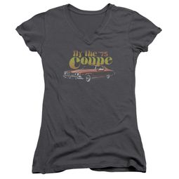 Pontiac Juniors V Neck Shirt 75 Coupe Charcoal T-Shirt