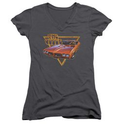 Pontiac Juniors V Neck Shirt Judged Charcoal T-Shirt