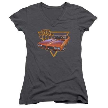 Pontiac Juniors V Neck Shirt Judged Charcoal T-Shirt