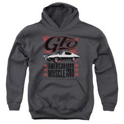Pontiac Kids Hoodie 68 GTO Charcoal Youth Hoody