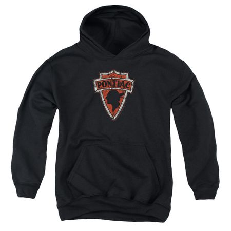 Pontiac Kids Hoodie Arrow Head Black Youth Hoody