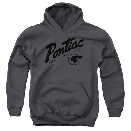 Pontiac Kids Hoodie Division Of GM Charcoal Youth Hoody
