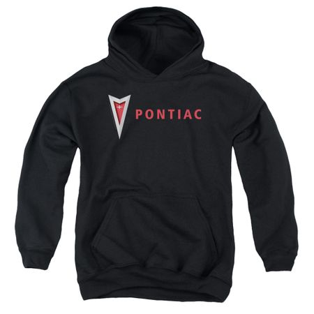 Pontiac Kids Hoodie Modern Logo Black Youth Hoody