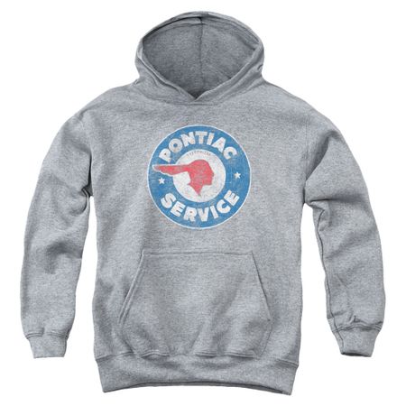 Pontiac Kids Hoodie Vintage Service Sports Grey Youth Hoody