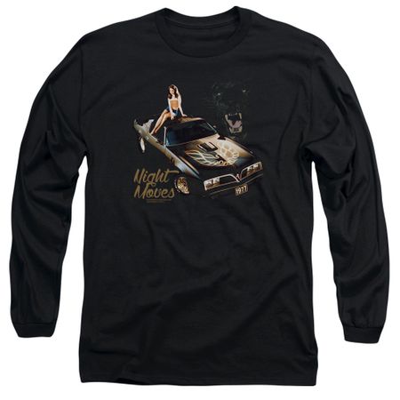 Pontiac Long Sleeve Shirt 77 Firebird Black Tee T-Shirt