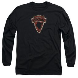 Pontiac Long Sleeve Shirt Arrow Head Black Tee T-Shirt