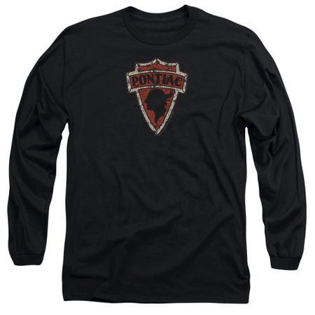 Pontiac Long Sleeve Shirt Arrow Head Black Tee T-Shirt