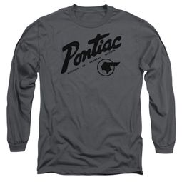 Pontiac Long Sleeve Shirt Division Of GM Charcoal Tee T-Shirt