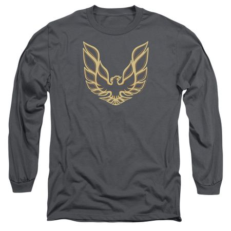 Pontiac Long Sleeve Shirt Firebird Charcoal Tee T-Shirt
