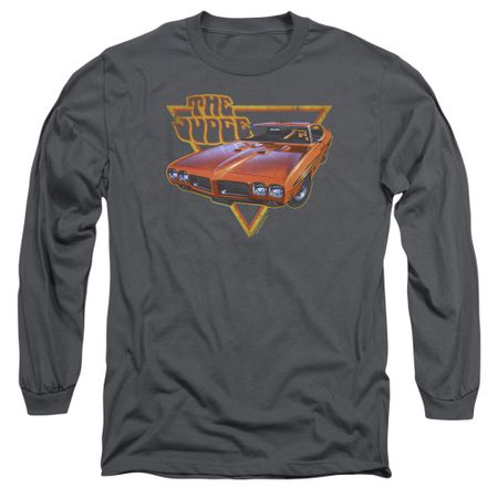 Pontiac Long Sleeve Shirt Judged Charcoal Tee T-Shirt