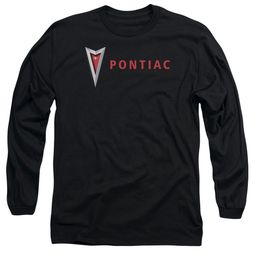 Pontiac Long Sleeve Shirt Modern Logo Black Tee T-Shirt