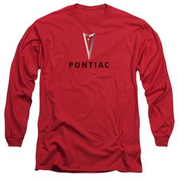 Pontiac Long Sleeve Shirt Modern Logo Red Tee T-Shirt