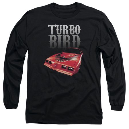 Pontiac Long Sleeve Shirt Turbo Bird Black Tee T-Shirt