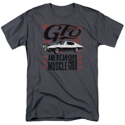 Pontiac Shirt 68 GTO Charcoal T-Shirt