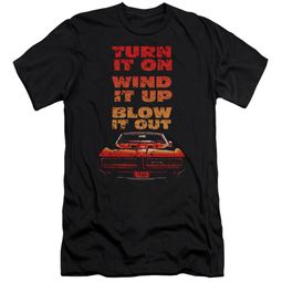 Pontiac Slim Fit Shirt Blow It Out GTO Black T-Shirt