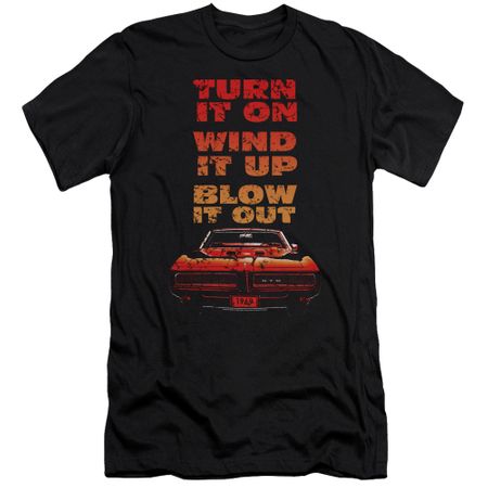 Pontiac Slim Fit Shirt Blow It Out GTO Black T-Shirt