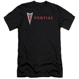 Pontiac Slim Fit Shirt Modern Logo Black T-Shirt