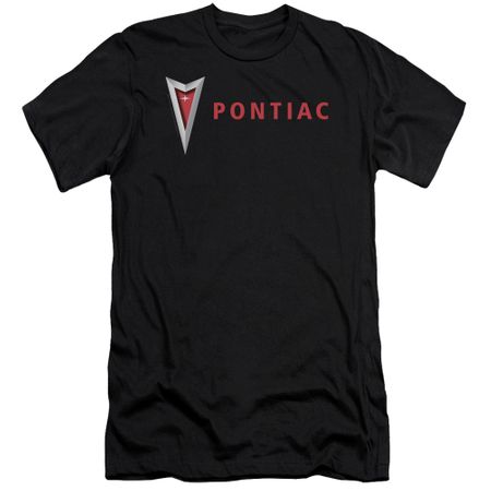 Pontiac Slim Fit Shirt Modern Logo Black T-Shirt