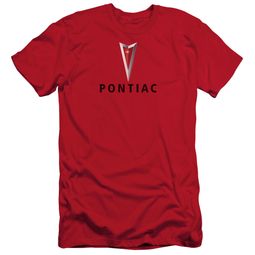 Pontiac Slim Fit Shirt Modern Logo Red T-Shirt