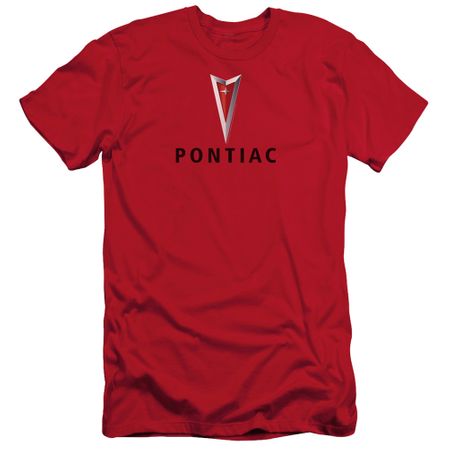 Pontiac Slim Fit Shirt Modern Logo Red T-Shirt