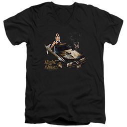 Pontiac Slim Fit V-Neck Shirt 77 Firebird Black T-Shirt