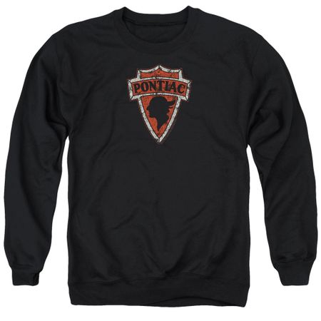 Pontiac Sweatshirt Arrow Head Adult Black Sweat Shirt