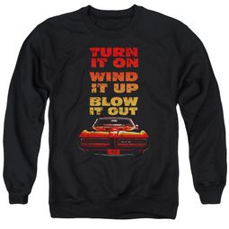 Pontiac Sweatshirt Blow It Out GTO Adult Black Sweat Shirt