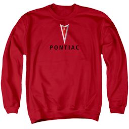 Pontiac Sweatshirt Modern Logo Adult Red Sweat Shirt