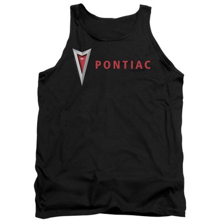 Pontiac Tank Top Modern Logo Black Tanktop
