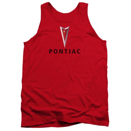 Pontiac Tank Top Modern Logo Red Tanktop