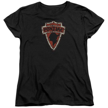 Pontiac Womens Shirt Arrow Head Black T-Shirt