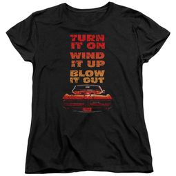 Pontiac Womens Shirt Blow It Out GTO Black T-Shirt