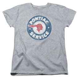 Pontiac Womens Shirt Vintage Service Sports Grey T-Shirt