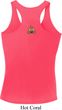Poop Emoji Patch Back Print Ladies Dry Wicking Racerback Tank Top