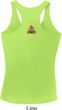 Poop Emoji Patch Back Print Ladies Dry Wicking Racerback Tank Top