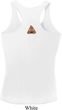 Poop Emoji Patch Back Print Ladies Dry Wicking Racerback Tank Top