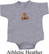 Poop Emoji Patch Middle Print Baby Onesie