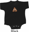 Poop Emoji Patch Middle Print Baby Onesie