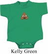 Poop Emoji Patch Middle Print Baby Onesie